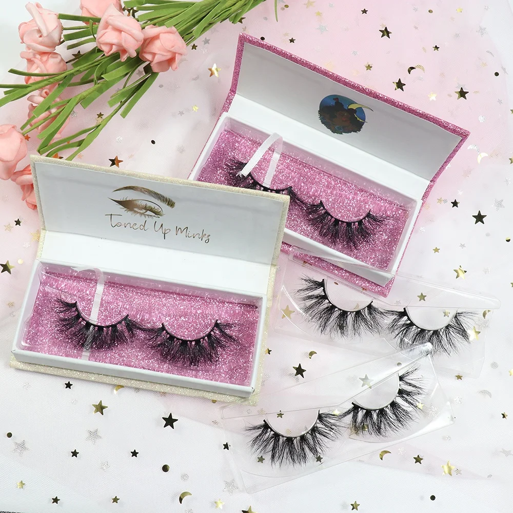 

create your own brand 25mm false silk lashes 3d eyelashes private label custom mink eyelash packaging box