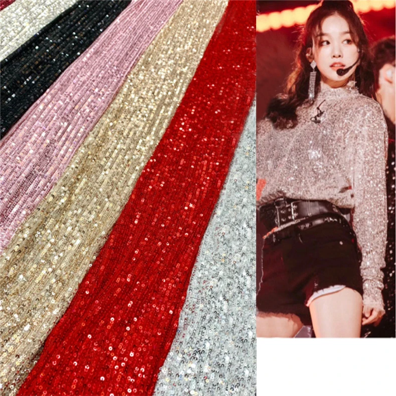 Two Way Stretch Sequin Glitter Fabric 
