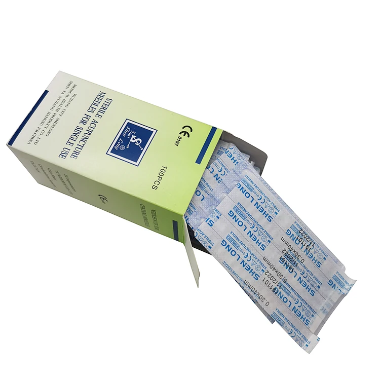 

wholesale Shen Long Brand 0.25*25mm Disposable Sterility Stainless Steel Handle Acupuncture Needles with CE with Tube