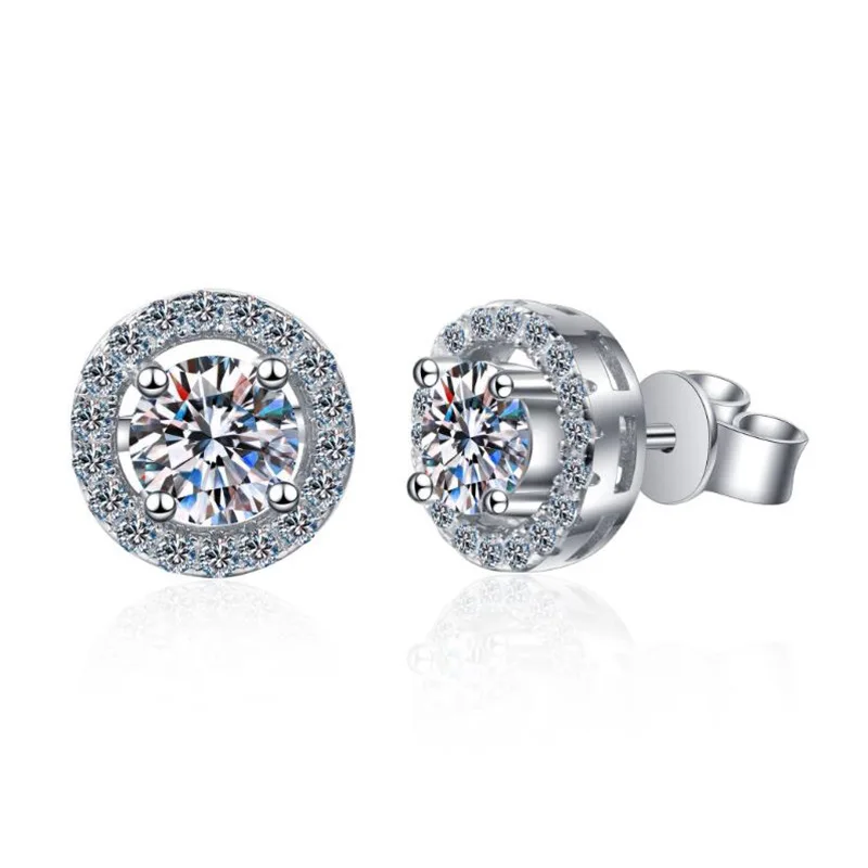 S925 Silver Moissanite Classic Earrings Luxury Fashion Accessory Earrings