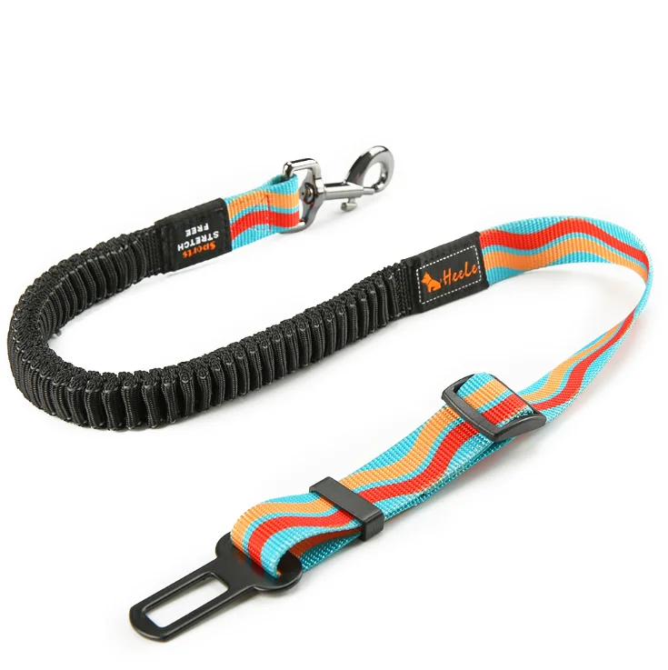 

High Quality Adjustable Dog Car Seat Belt With Elastic Bungee Band