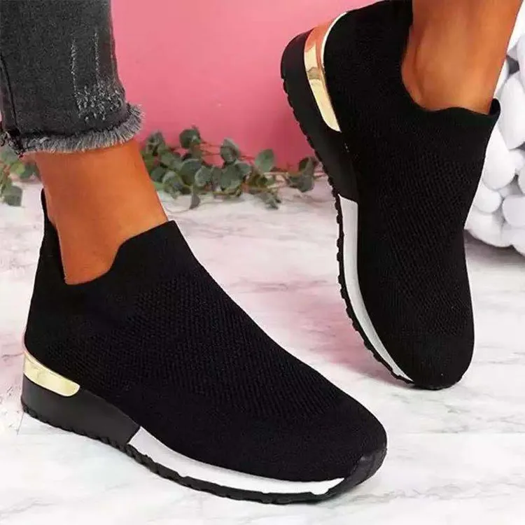 

LCFC New design elastic plus size women in stock mesh custom logo cheap woman sport shoes, 6 colors