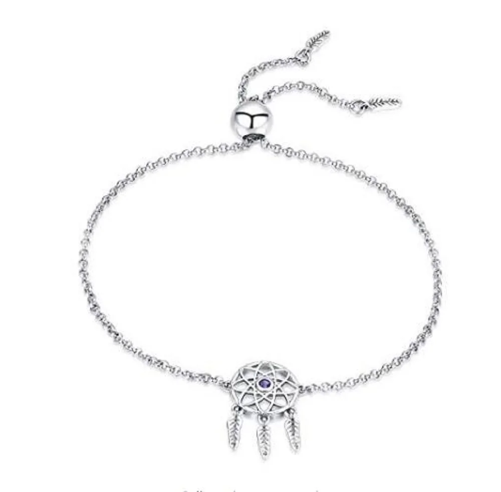 Dream Catcher Charms 925 Sterling Silver Pendant Feather Flower Bead for Woman Bracelet Necklace 