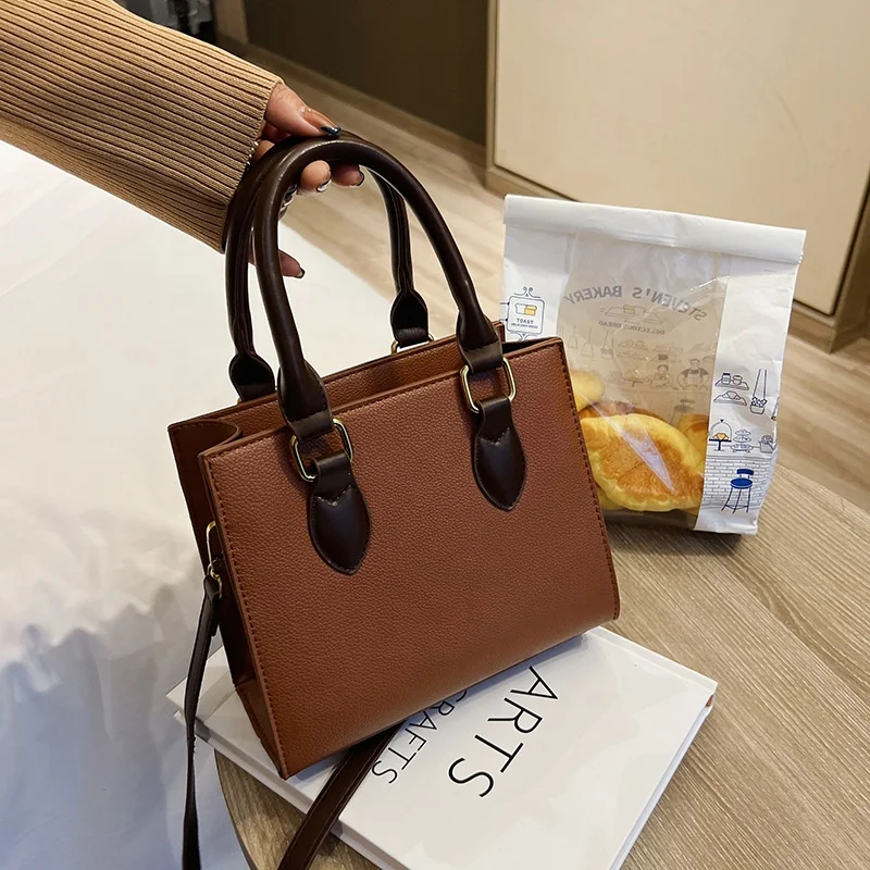

2021 Mixed PU Leather Designer Bags Cross Shoulder Luxury Ladiex Hand Bags Small Office Handbags for Women