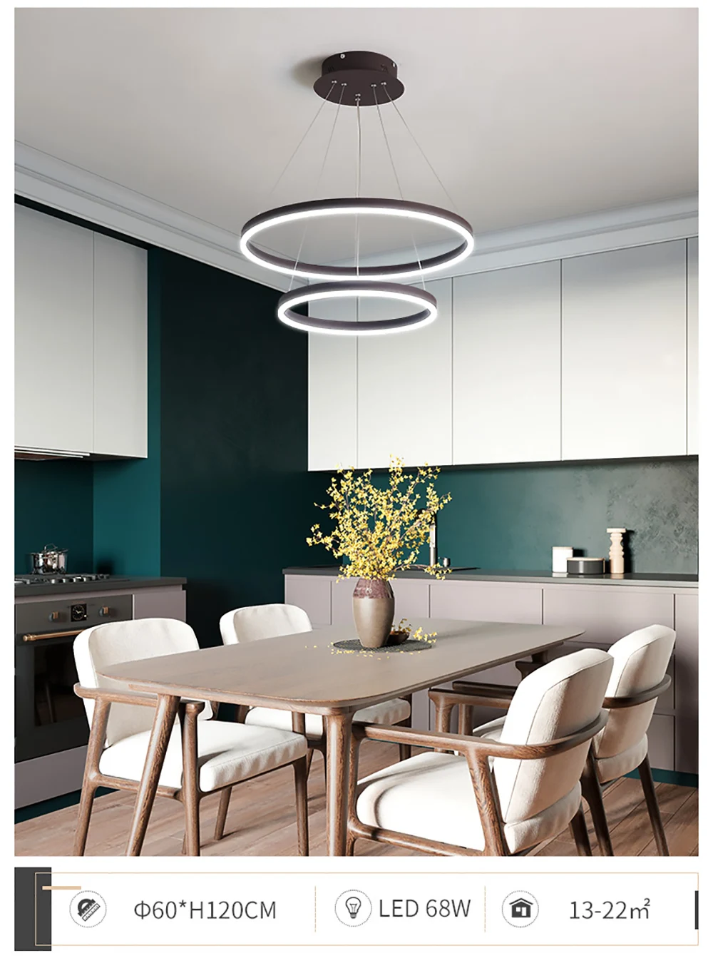 Hotel Lobby Residential Fashion design LED Chandelier Circular Pendant Light