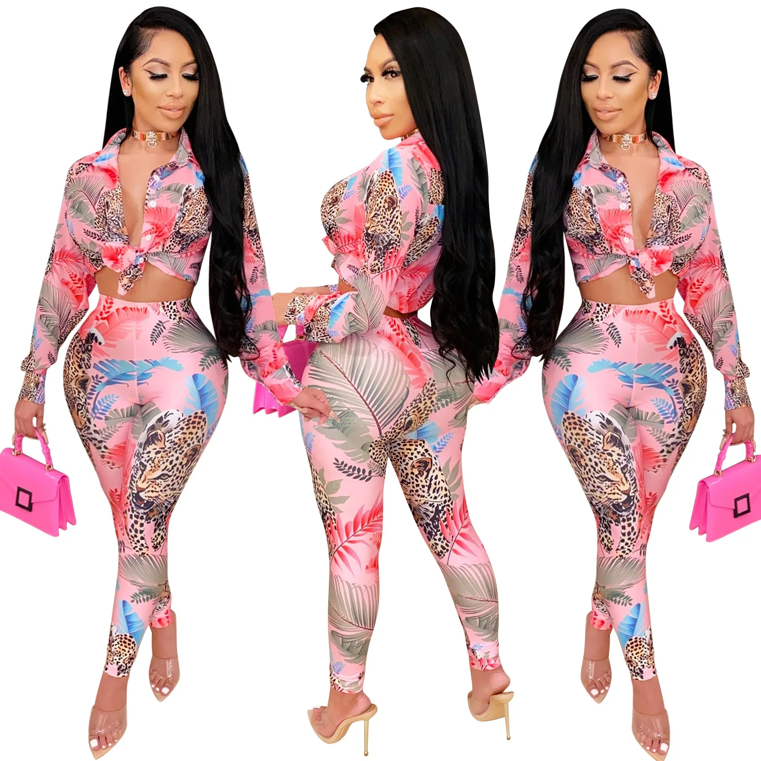 

Business casual long sleeve printing design women suit colors