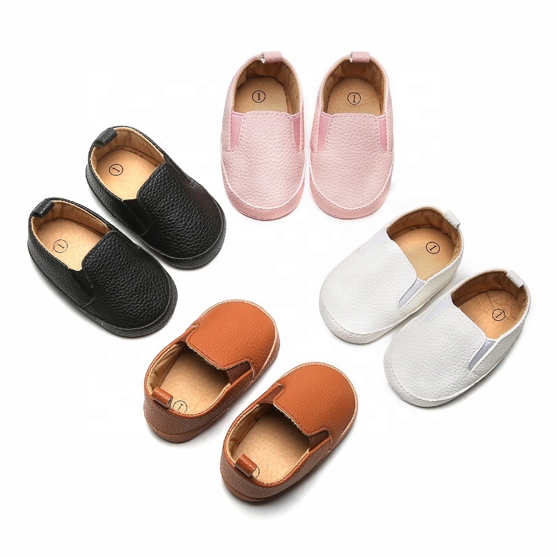 

wholesale Soft cheap solid leather indoor newborn baby walking shoes, As pic