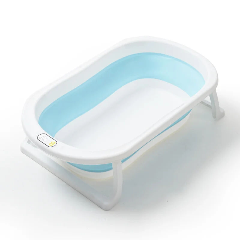 

75cm cheap price Plastic collapsible baby bath tub bathtub with Thermometer, Pink/blue/green