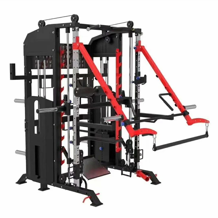 

Body Building Cable Crossover Multi functional Power Cage Weight Lifting Fitness Smith Machine, Optional