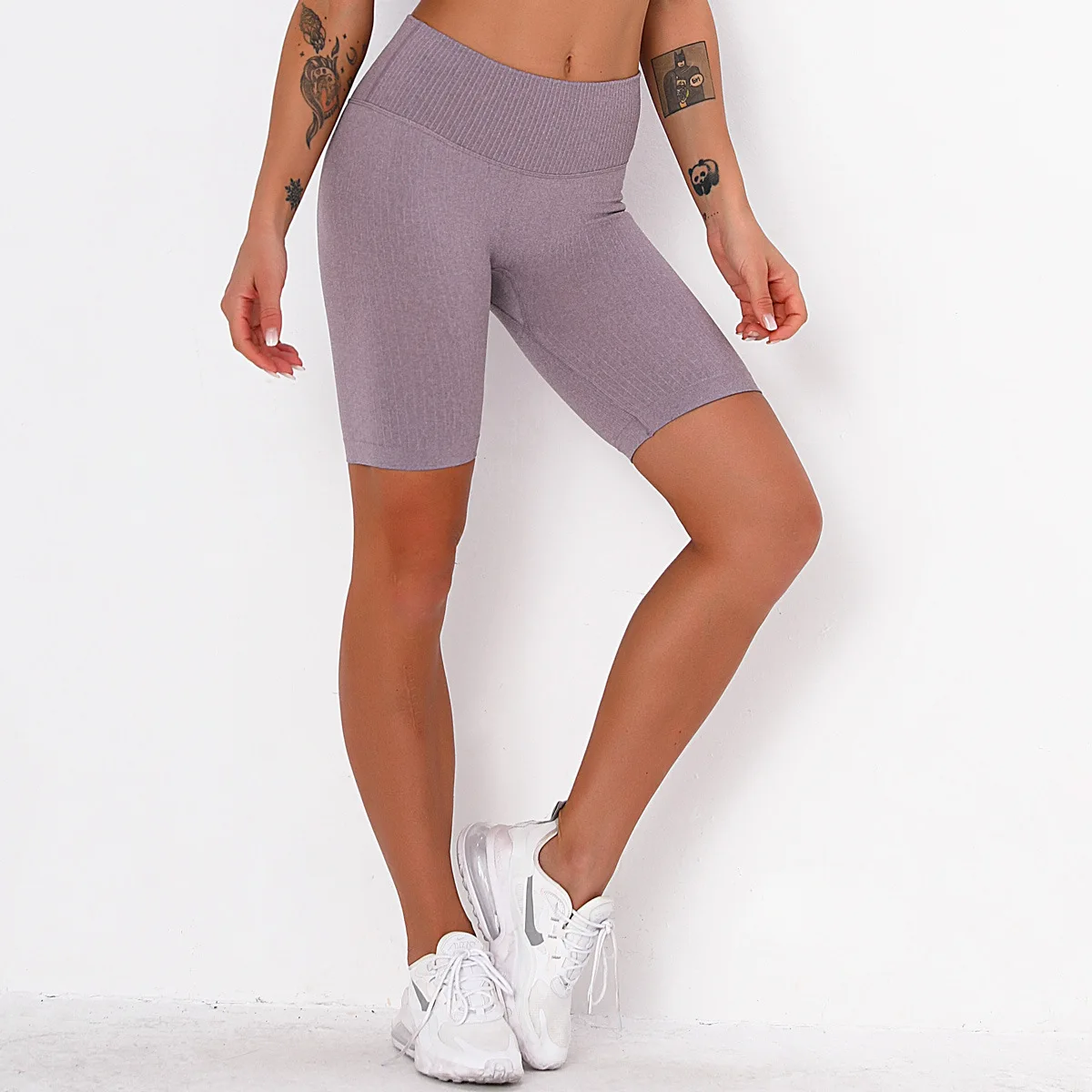 

High Quality Summer Women Shorts Yoga Biker Shorts Fitness Yoga Wear Gym Short Pants For Women Girls Yoga Shorts, As the picture show