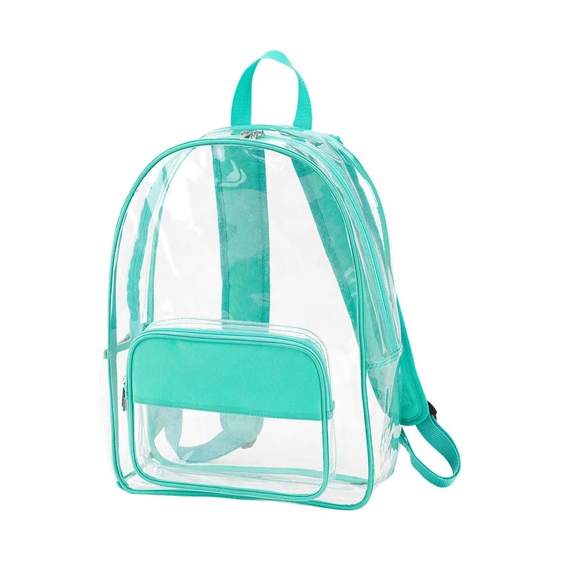 

Kids Transparent School Bags Monogrammed PVC Clear Stadium School Backpacks, Pink,blue,black