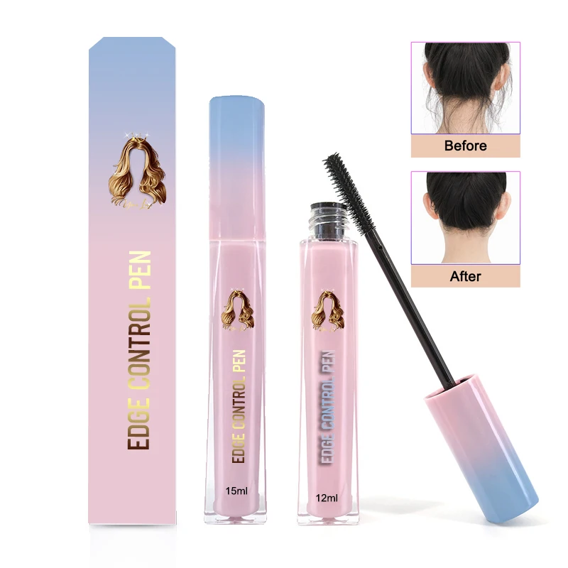 

Private label Portable flyaway Edge Control Pen Hair Styling Shaping quick slick Non-sticky broken hair Cream Finishing Stick