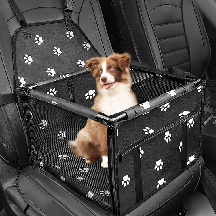 

Updated Version Luxury Travel Booster Firm Base Pet Dog Car Seat Bed, Black,blue,gray,red,pink