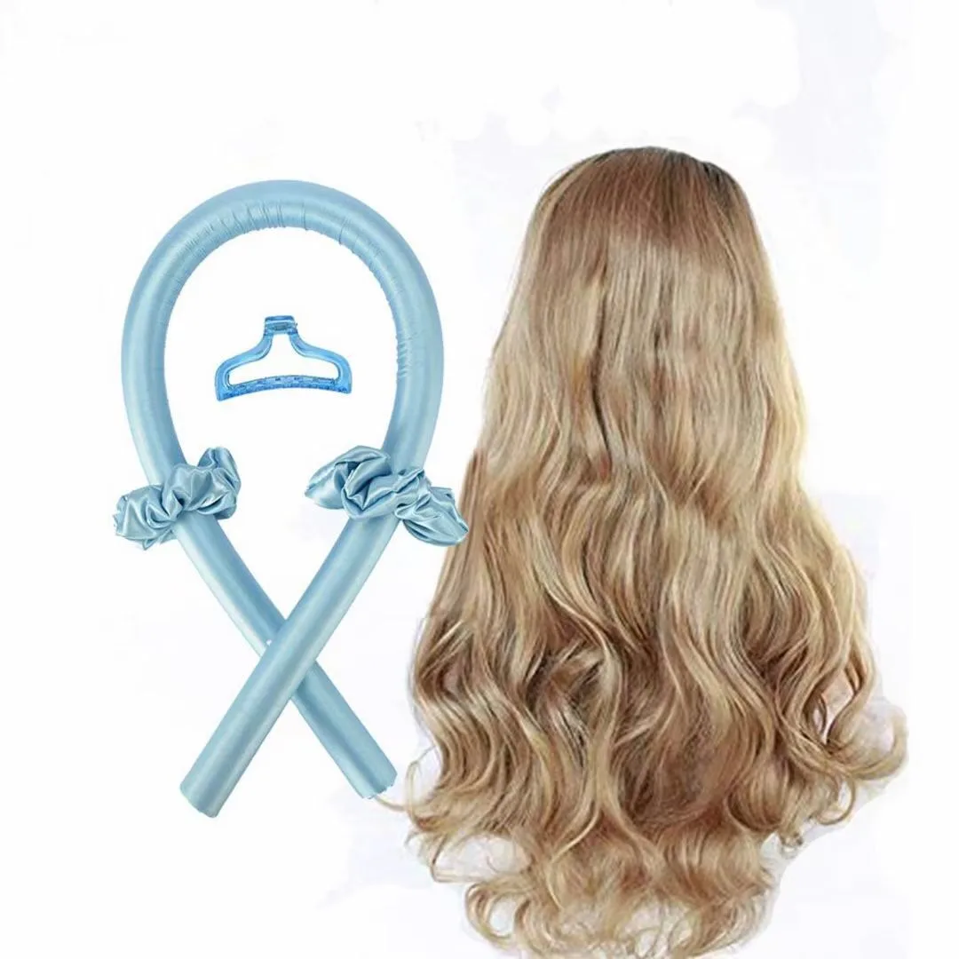 

Tik Tok Beauty Overnight Flexible Roller Ribbon Scrunchie Women Heatless Silky Hair Curlers for Long Hair