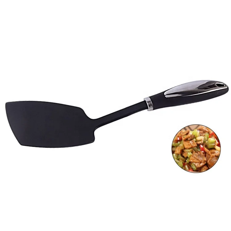 
LFGB Wholesale 5 Piece Black Nylon Kitchen Utensil Tools Household Cooking Slotted Turner 