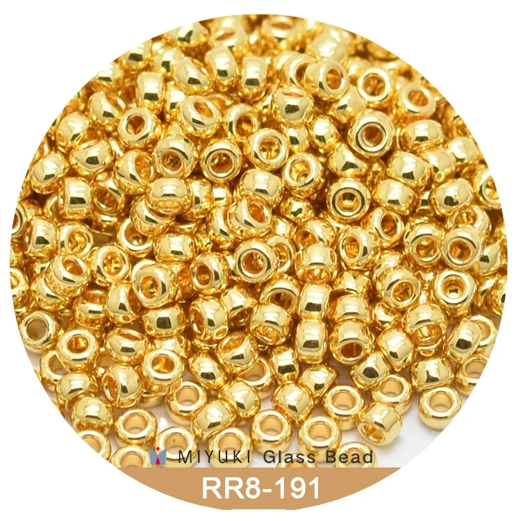 

Miyuki Round Rocailles 8/0 Beads 3 mm [21 Color Metallic Luster ]10g pack, As picture