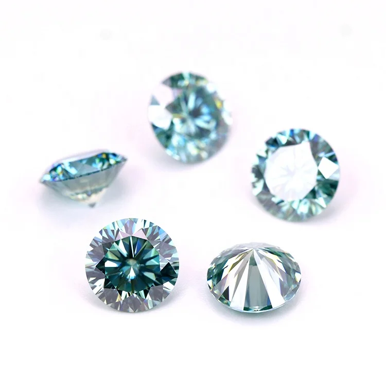 

Wholesale Price Round Brilliant Cut 7-10mm 12mm lab grown loose Green Moissanite