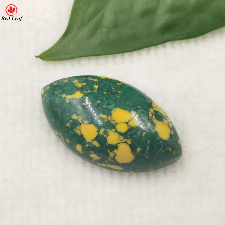 

Newest Selling Green 06D2 Color Synthetic Marquise Cabochon Loose Gemstone Turquoise Stone