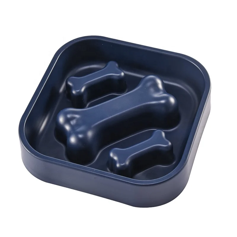 

portable plastic pet food bowl slow eating fun feeder