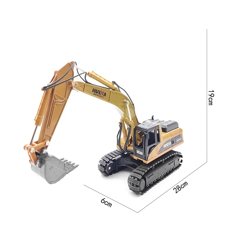 

Newest HUINA 1710 RC Excavator Truck Car Die-Cast Metal Professional Engineering Construction 1/50 Alloy Vehicle Model Gifts, Yellow