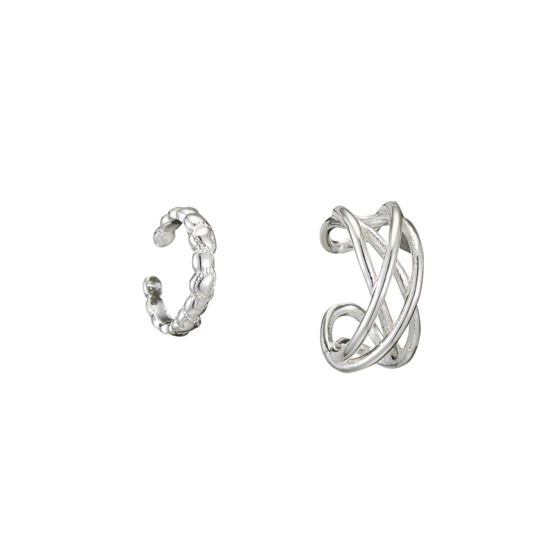 Factory Wholesale 925 Sterling Silver Clip on Earrings Ear Cuff for Women Girl Lady Without Piercing Earring Jewelry