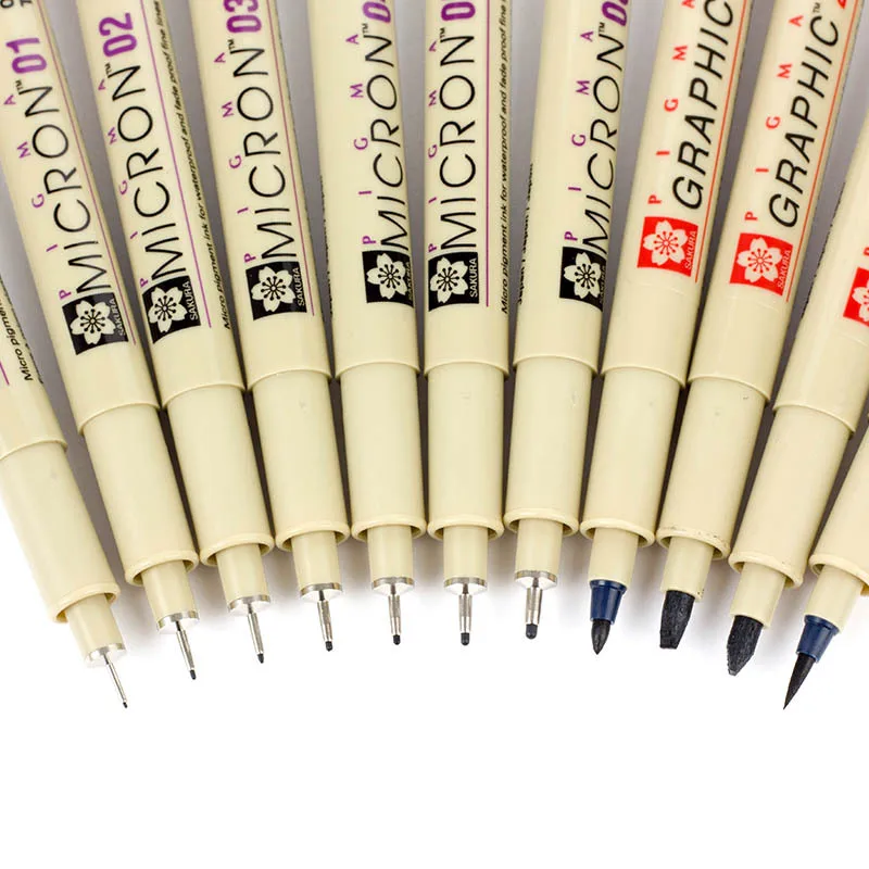 Details about   1pc Pigment Liner Ink Marker Pen 0.05 0.1 0.2 0.3 0.4 0.5 0.6 0.8 Sketching Pens