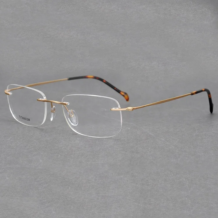 

Eyeglass Frame Eyewear 2020 Rimless Titanium Glasses