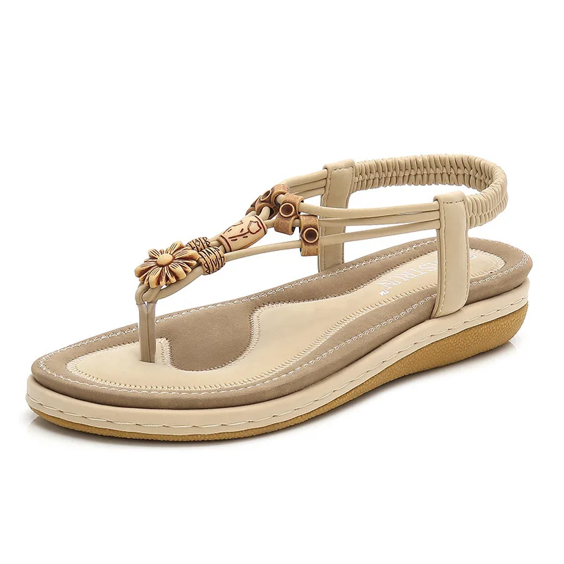 

S252F 2021 new fashion bohemian slope with casual round toe large size women's shoes all-match