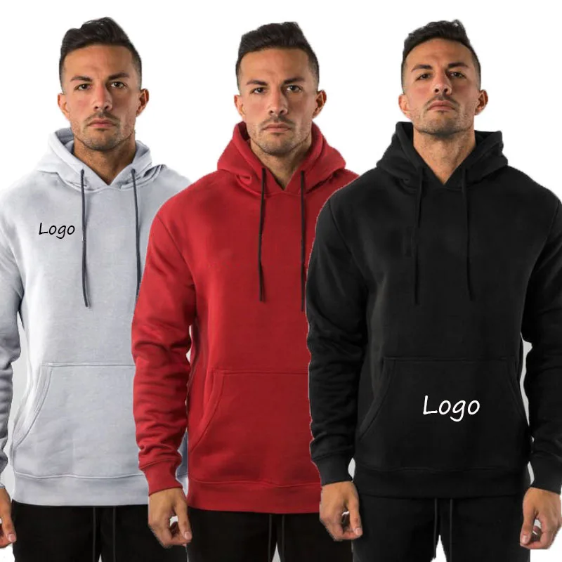 

Sportswear Autumn Winter Sports Hip Hop Muscle Fit Sweater Mens Cotton Fitness Trend Hooded Jacket