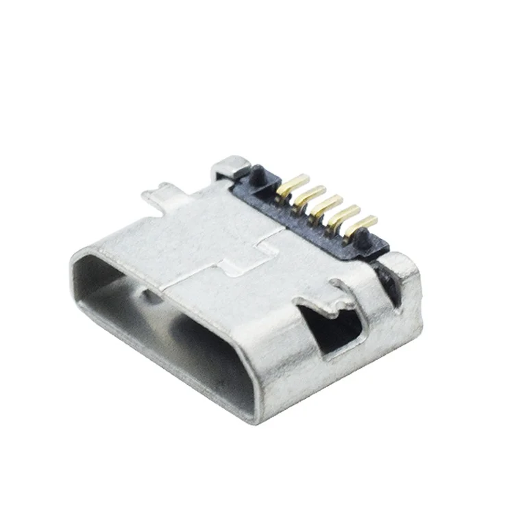 

USB connector micro 5 pin SMD USB connector female part B type straight edge usb socket