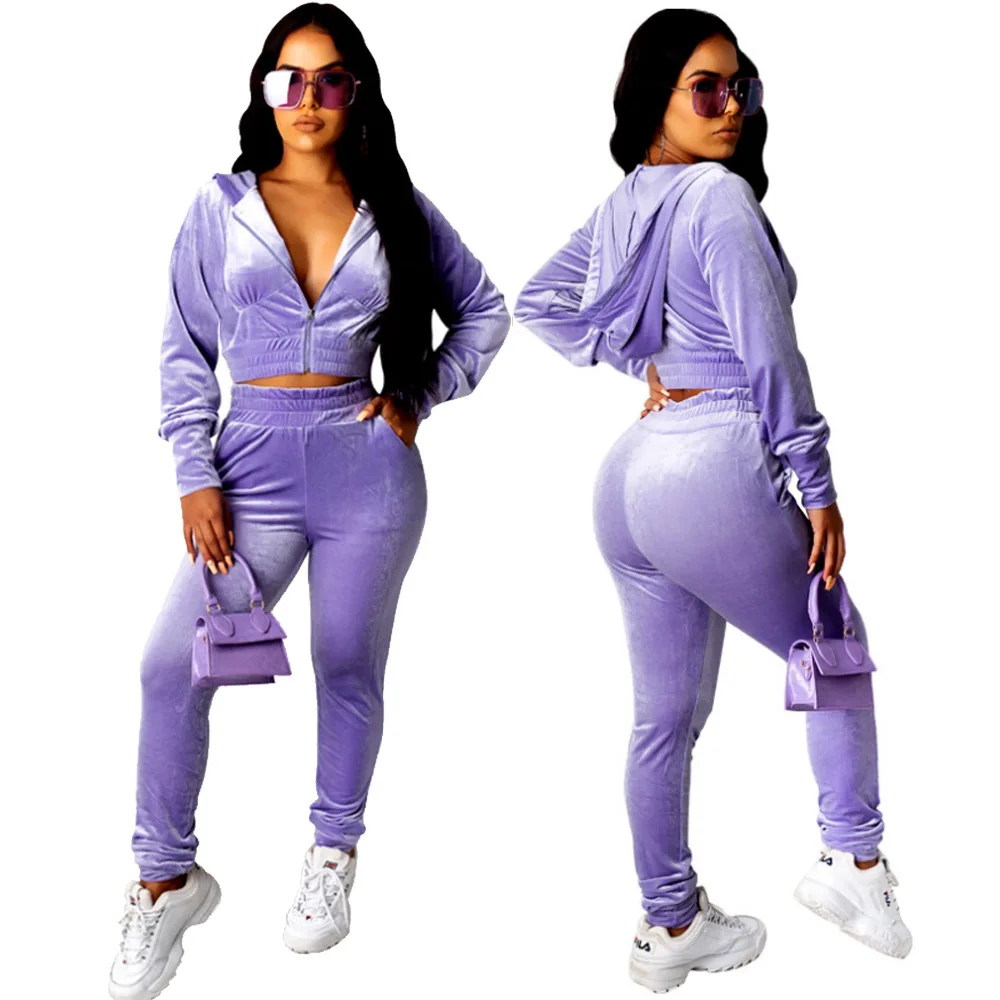 

2021 Autumn And Winter New Two-Piece Set Temperament Hooded Casual Suit Plus Size Sets 4xl 5xl 6xl 7xl, Pink