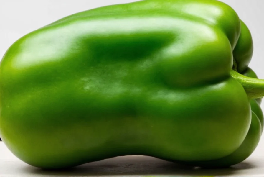 Nutrition facts chart of large green pepper