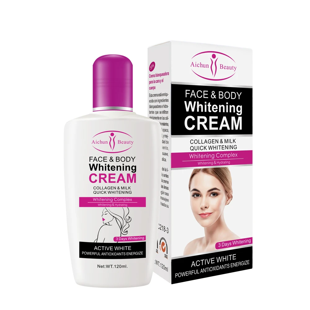

Aichun Beauty Milk Moisturizer Natural Body Face Skin Whitening Cream For Women, Milk white