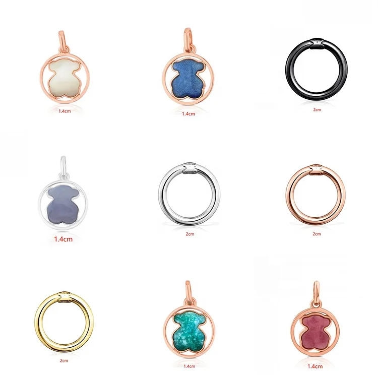 

S925 silver 18 k rose gold plated amazon stone pendants and simple and easy to mix pendant jewelry gift Spain