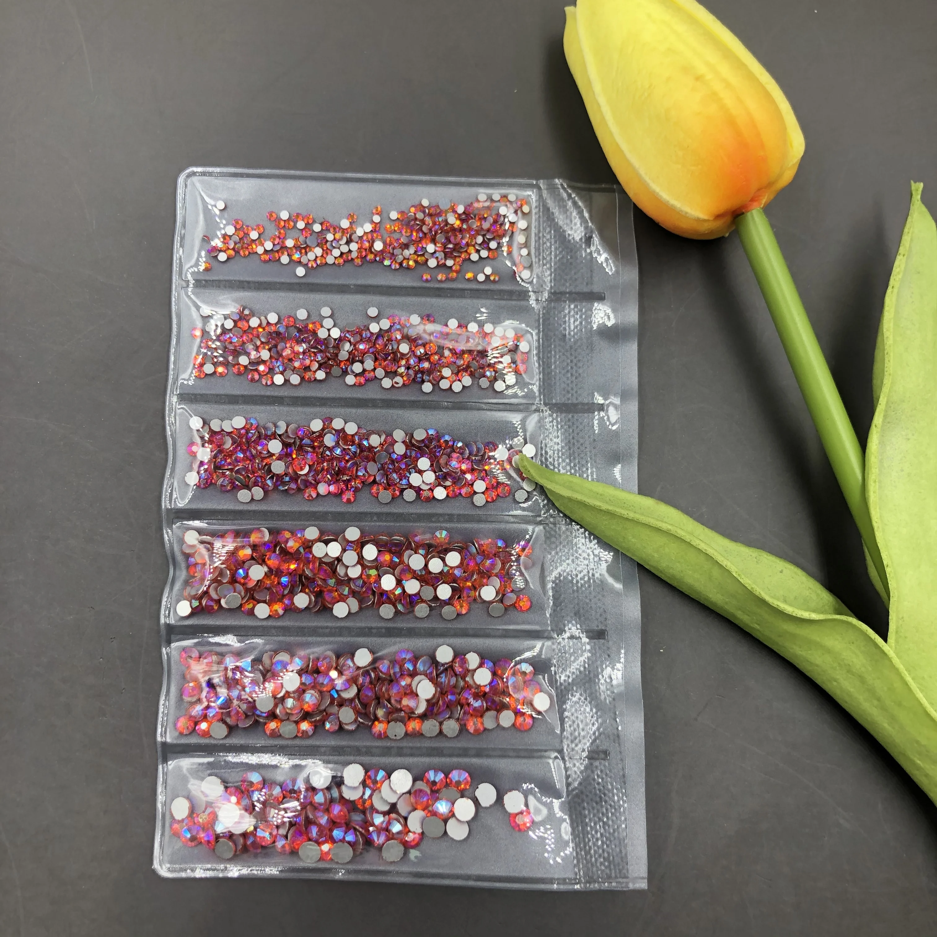 

C&Y Stone Non Hot Fix Ab Colors Nail Art Flatback New Color Mix Size 6 Blanks Set Rhinestones