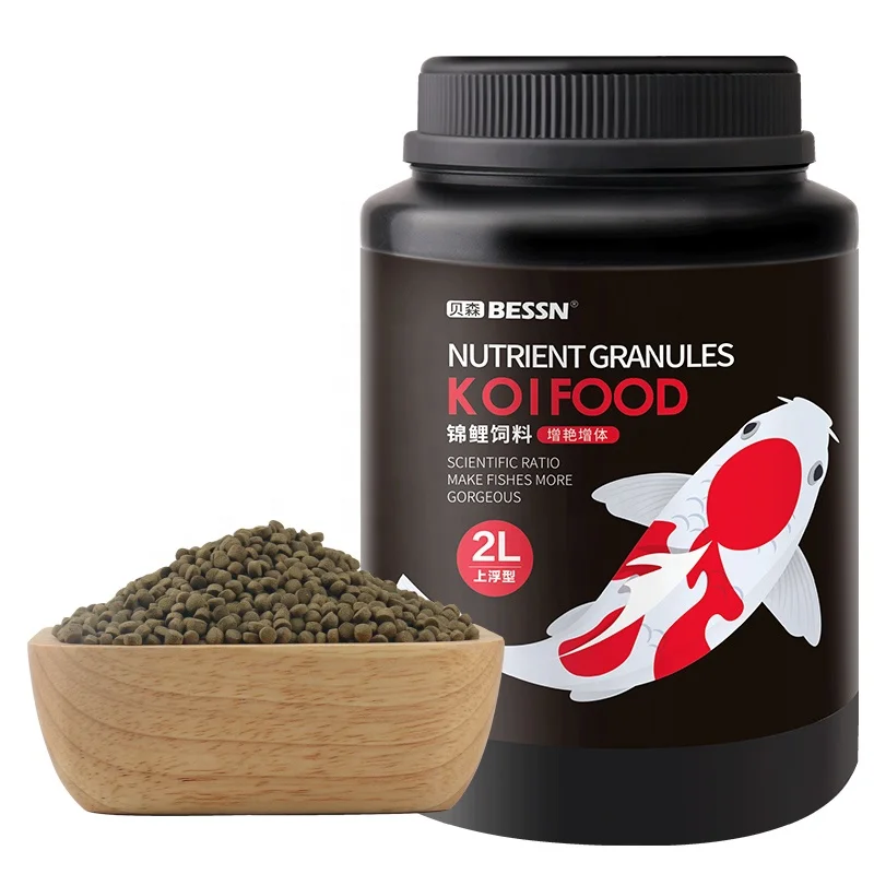 

BESSN hot sale top standard don't muddy water natural brightening high protein koi fish food pellet