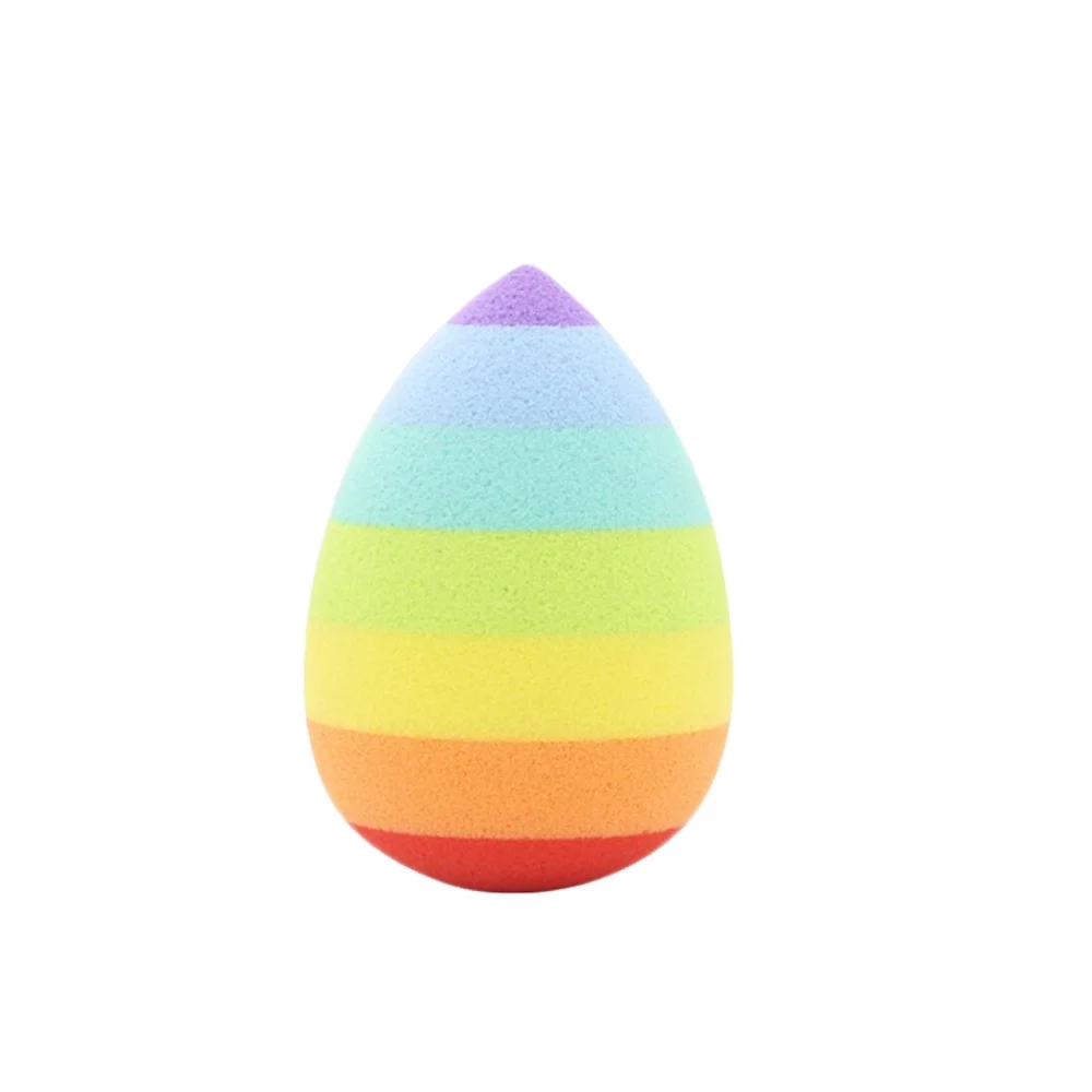 

Hot Sale Promotional Colourful Rainbow Teardrop Sponge Mini Makeup Blending Sponges Rainbow Cosmetic Powder Puff Beauty Sponge, Multiple colors for customization