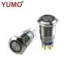 Hot sale ABS19S-P22-E 8mm 12mm 16mm 19mm 22mm 25mm IP67 Momentary 3-250VDC/AC metal push button led push button light