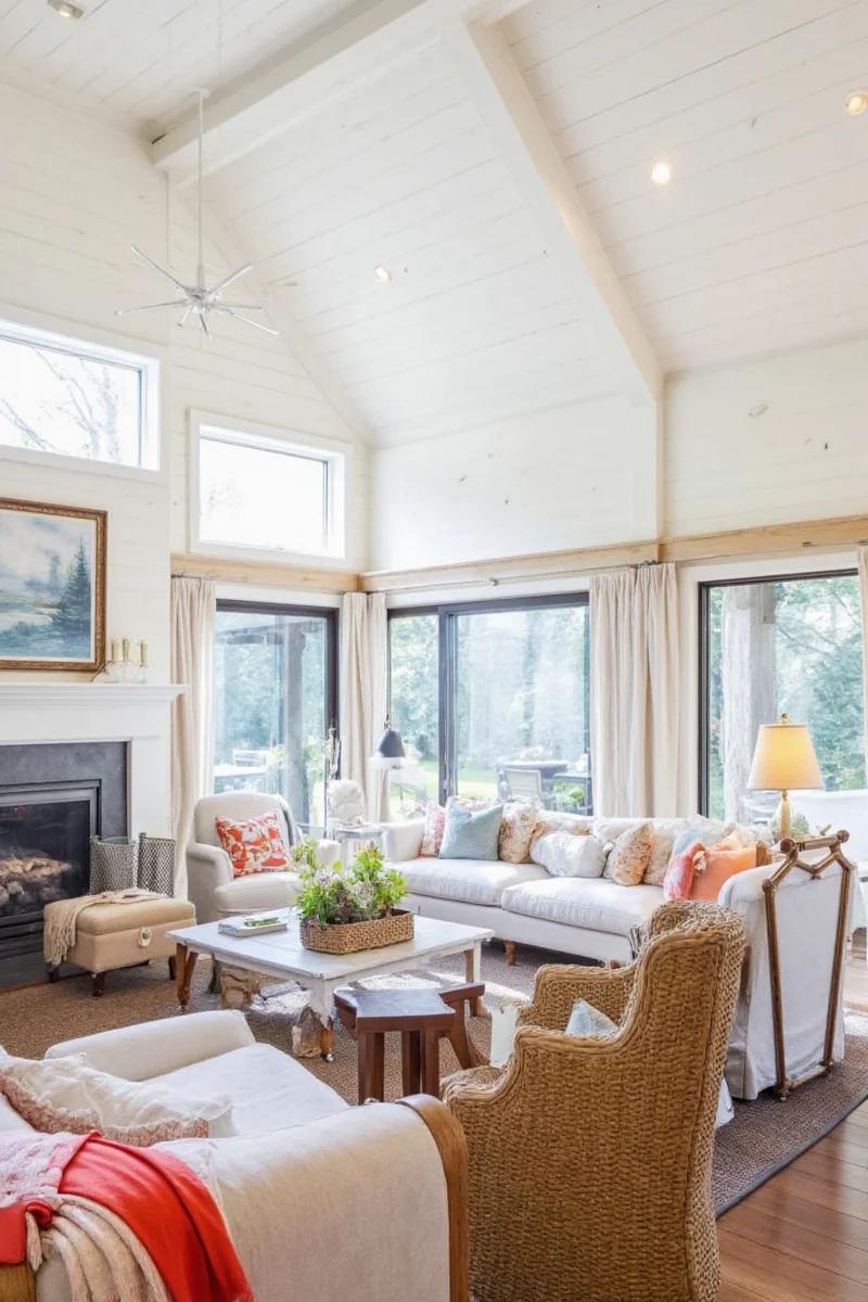 Subtle water-themed accents in lake house decor