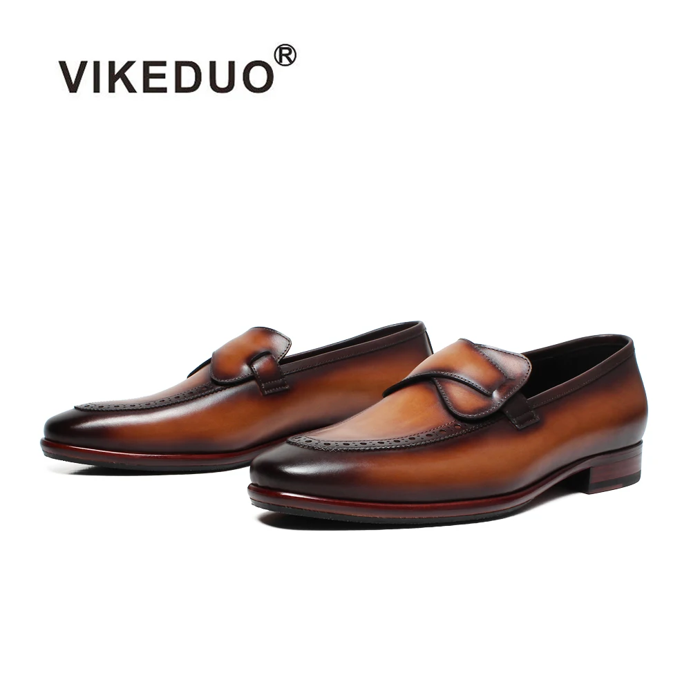 

Vikeduo Hand Made American Style Collections Shop Original Design Footwear Loafers Guide Casual Men Loafer Leather Shoes, Brown
