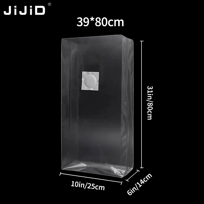 

JIJID 390*800mm 60um80um Mushroom Grow Bags Extra Large Size Mushroom Spawn Bag Sealable Mycro Bags With Filter Patch