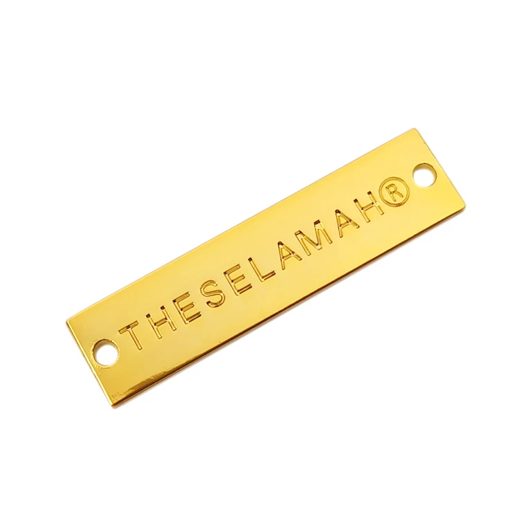 

Zinc alloy engraved logo design custom metal tags labels plates for scarf