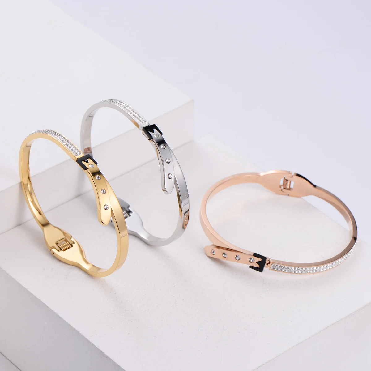 

ORDRM pulseras de acero bangles gold plated women 18k gold bangles designs bangle gold, Rose gold,gold,silver