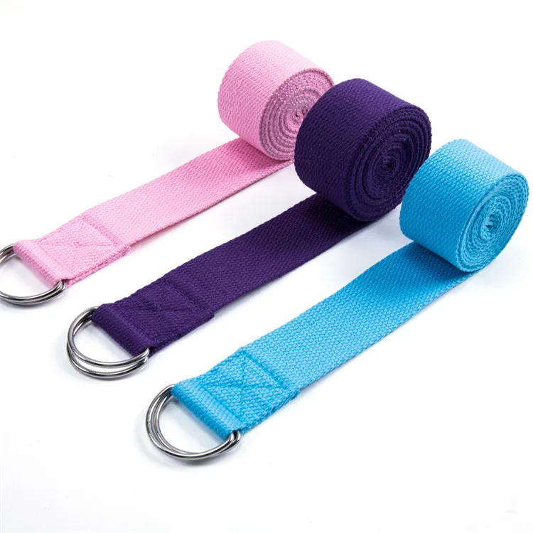 

Hight Quality Wholesale Eco D-ring Logo Yoga Strap, Optional