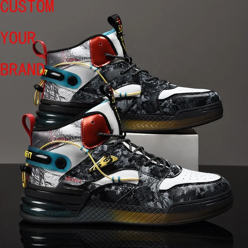 

shoes men 2021 fashion new wholesale shoes high-top sneakers designer sneakers lace up sneakers men fashion skateboard shoes