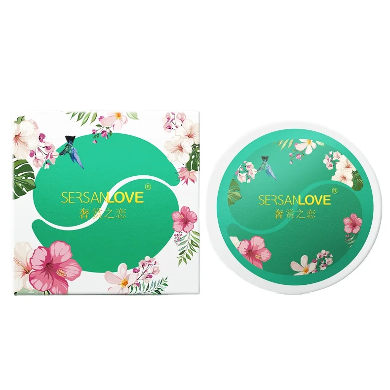 

SERSANLOVE Green Tea Collagen Eye Mask Patch Anti-Aging Hydrogel Eye Gel Patch Anti Wrinkle Eye Mask, Green,red,purple