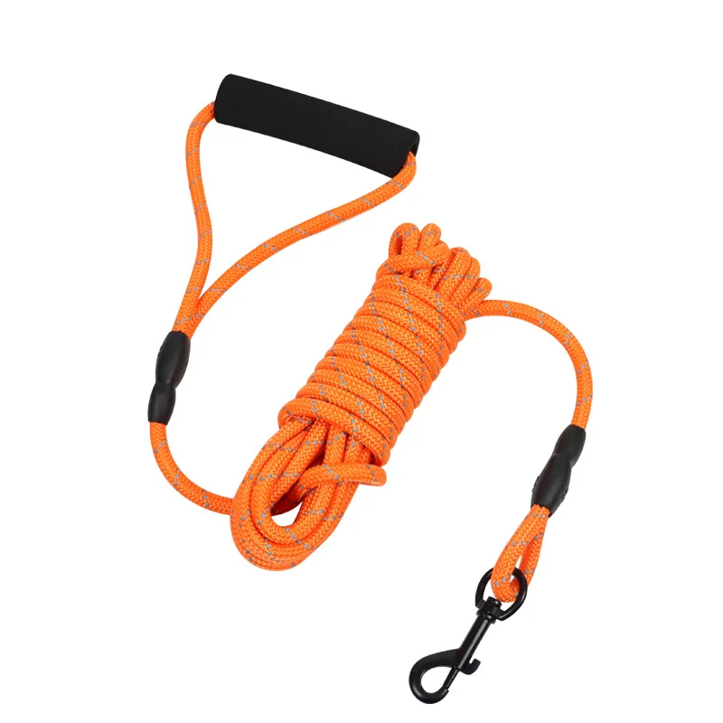 

Wholesale Long Training Pet Jogging Soft Handle Nylon Reflective Rope Waterproof Service Dog Leash, 3 colors