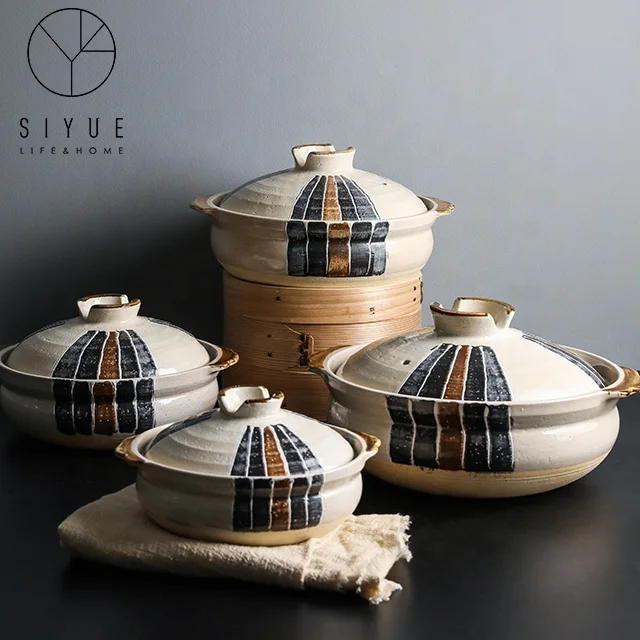 
flame direct burning high temperature resistant household casserole clay cooking stew pot 1145 