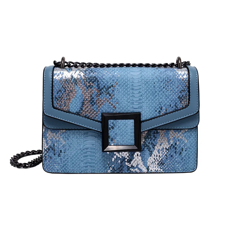 

Snake Skin Pattern Chain Purse Shoulder Crossbody Luxury Brand Handbags Bag Women Bags Designers