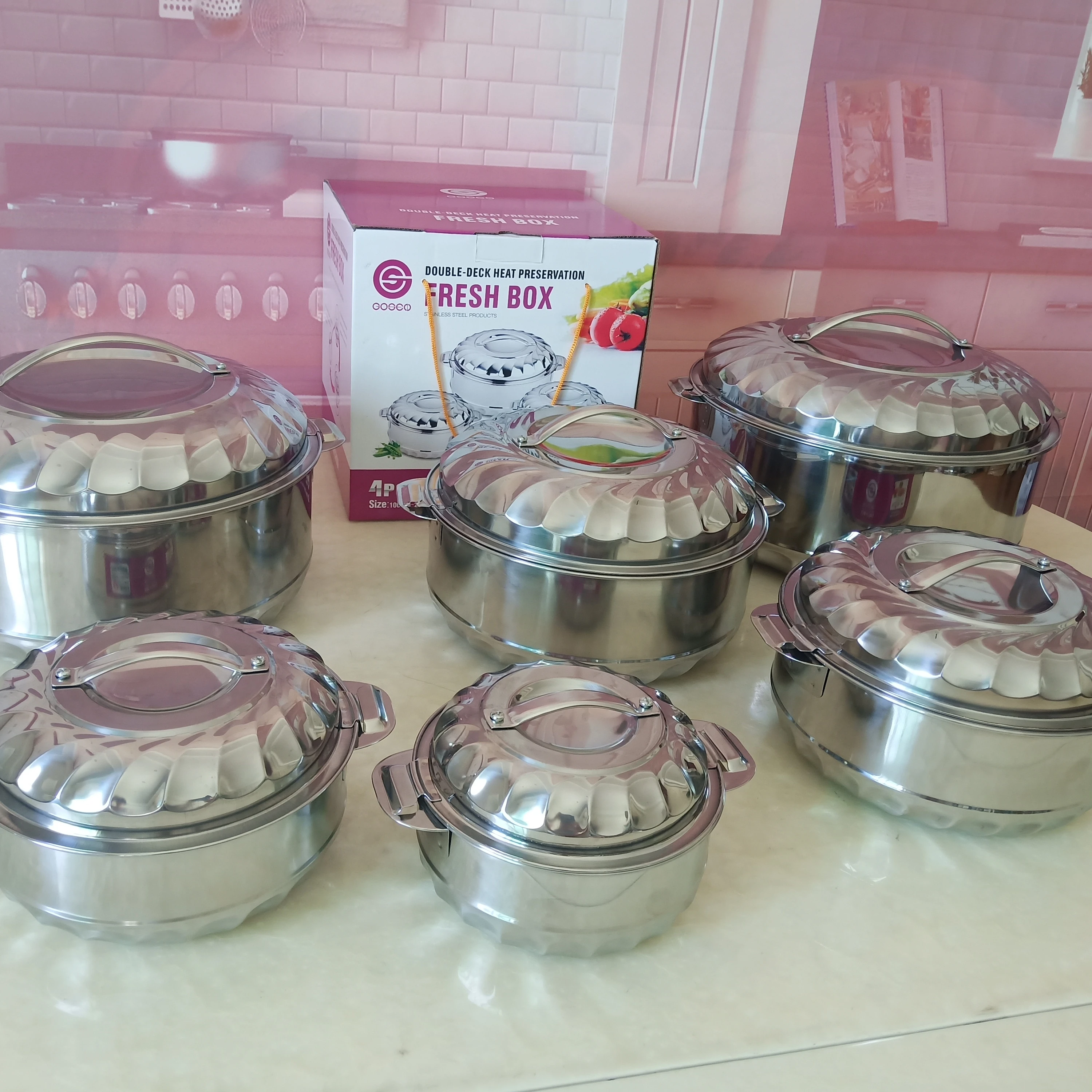 

12 pieces set of kitchen cookware stainless steel cookware sets with steel lid